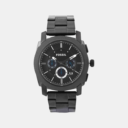 Men Quartz Black Dial Chronograph Stainless Steel Watch FS4552I