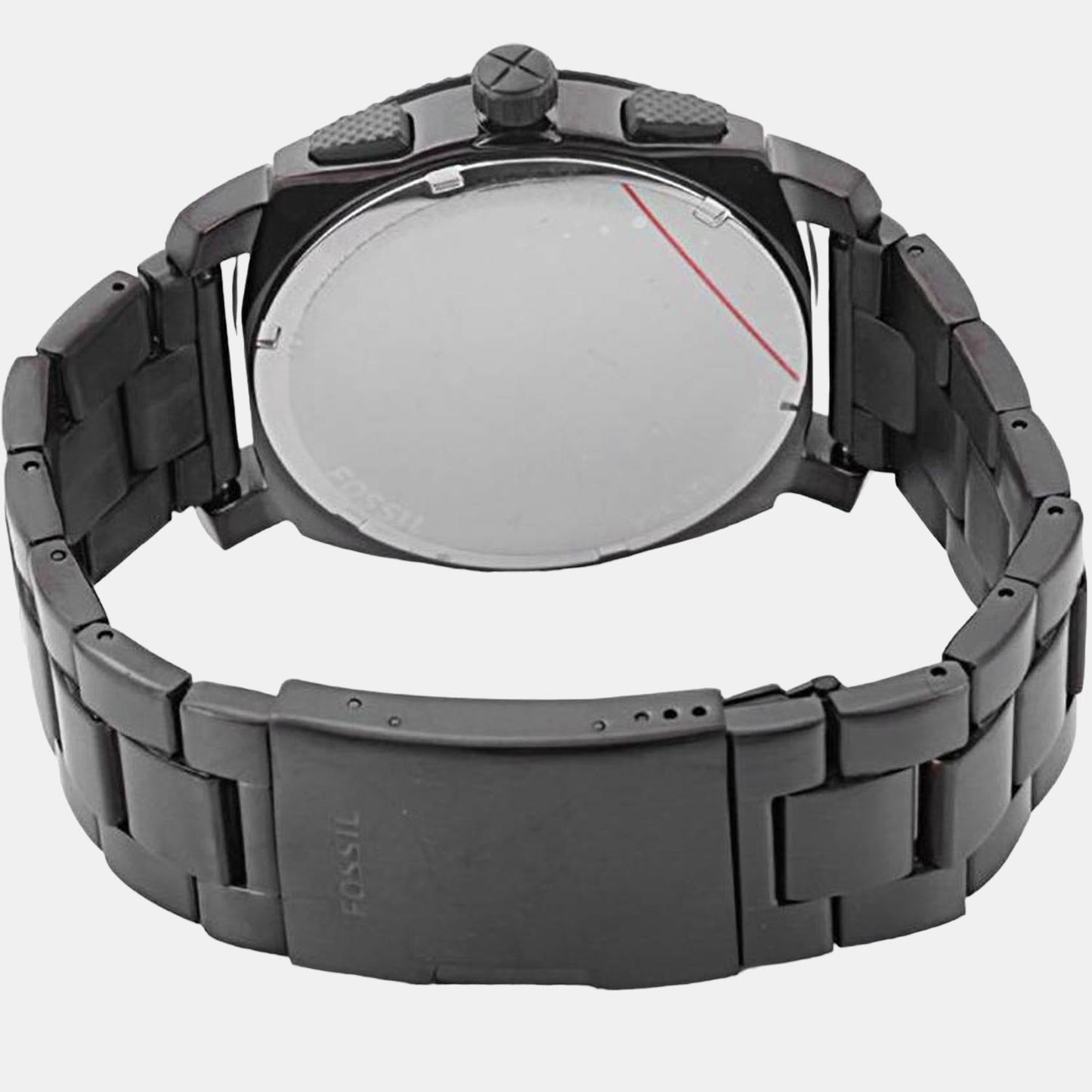 Men Quartz Black Dial Chronograph Stainless Steel Watch FS4552I