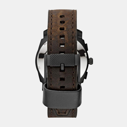 Machine Men Quartz Black Dial Chronograph Leather Watch FS4656I