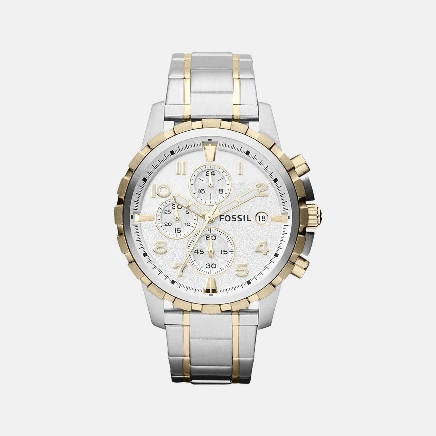 Dean Men Quartz Silver Dial Chronograph Stainless Steel Watch FS4795