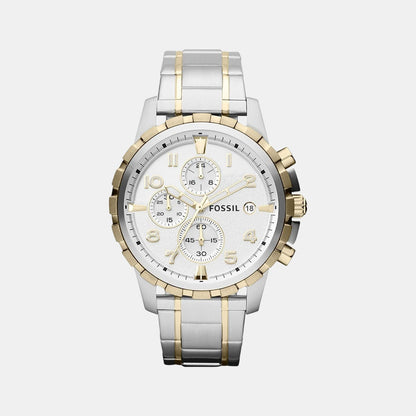 Dean Men Quartz Silver Dial Chronograph Stainless Steel Watch FS4795