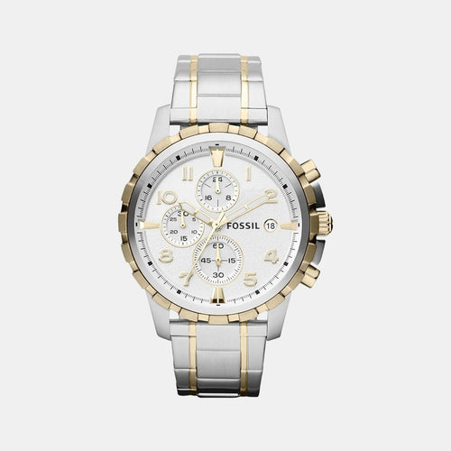 Dean Men Quartz Silver Dial Chronograph Stainless Steel Watch FS4795