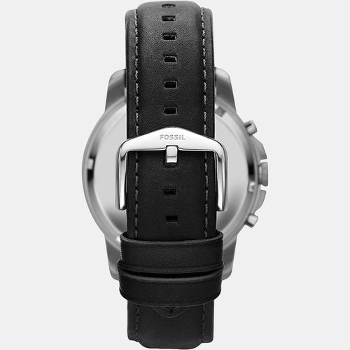 Men Quartz Black Dial Chronograph Leather Watch FS4812I