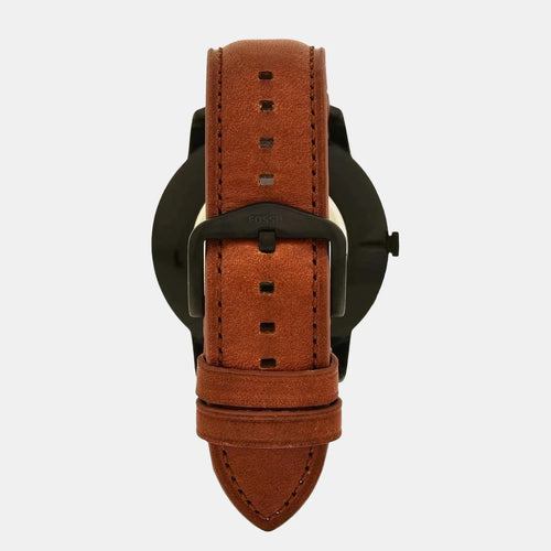 The Minimalist Men Quartz Black Dial Analog Leather Watch FS5305I