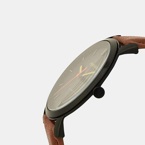 The Minimalist Men Quartz Black Dial Analog Leather Watch FS5305I