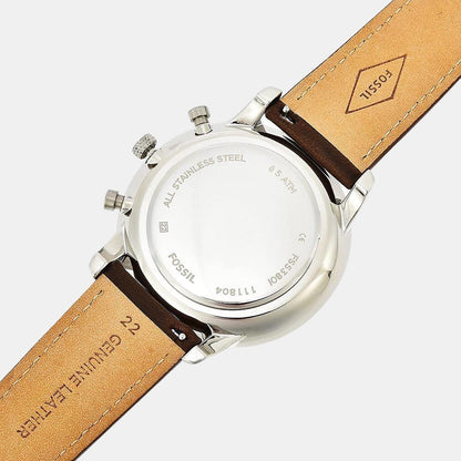 Neutra Men Quartz Cream Dial Chronograph Leather Watch FS5380I