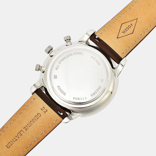 Neutra Men Quartz Cream Dial Chronograph Leather Watch FS5380I