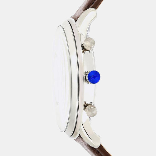 Neutra Men Quartz Cream Dial Chronograph Leather Watch FS5380