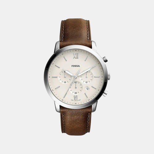 Neutra Men Quartz Cream Dial Chronograph Leather Watch FS5380I