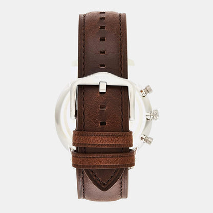 Neutra Men Quartz Cream Dial Chronograph Leather Watch FS5380I