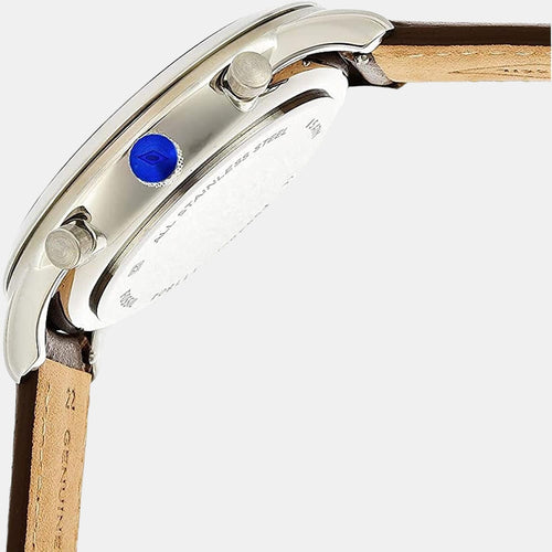 Neutra Men Quartz Cream Dial Chronograph Leather Watch FS5380I
