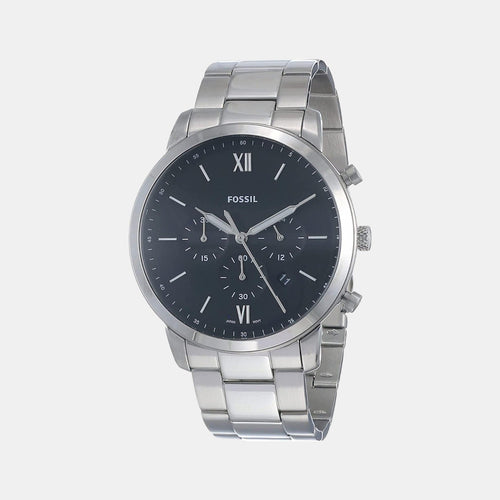 Neutra Men Quartz Black Dial Analog Stainless Steel Watch FS5384I