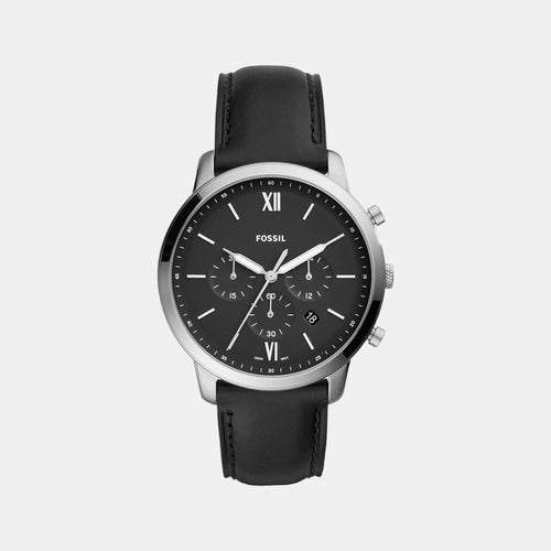 Neutra Men Quartz Black Dial Chronograph Leather Watch FS5452