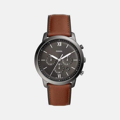 Neutra Chrono Men Quartz Grey Dial Chronograph Leather Watch FS5512