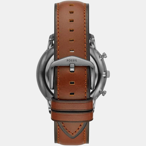 Neutra Chrono Men Quartz Grey Dial Chronograph Leather Watch FS5512