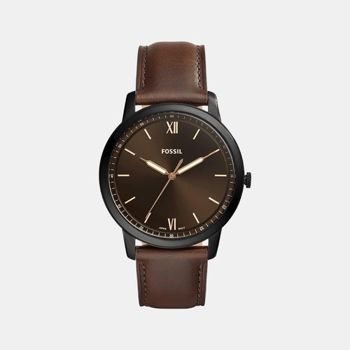 The Minimalist 3H Men Quartz Brown Dial Analog Leather Watch FS5551