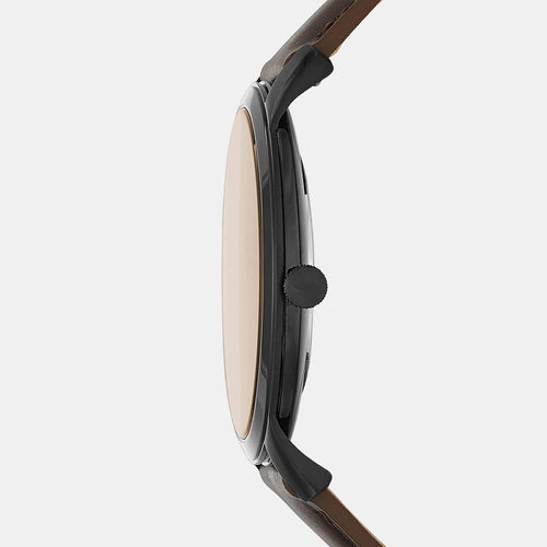 The Minimalist 3H Men Quartz Brown Dial Analog Leather Watch FS5551