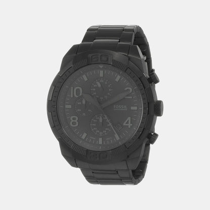 Bronson Men Quartz Black Dial Chronograph Stainless Steel Watch FS5712