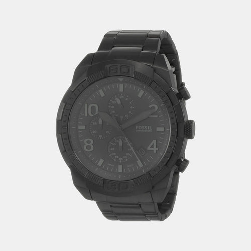 Bronson Men Quartz Black Dial Chronograph Stainless Steel Watch FS5712I