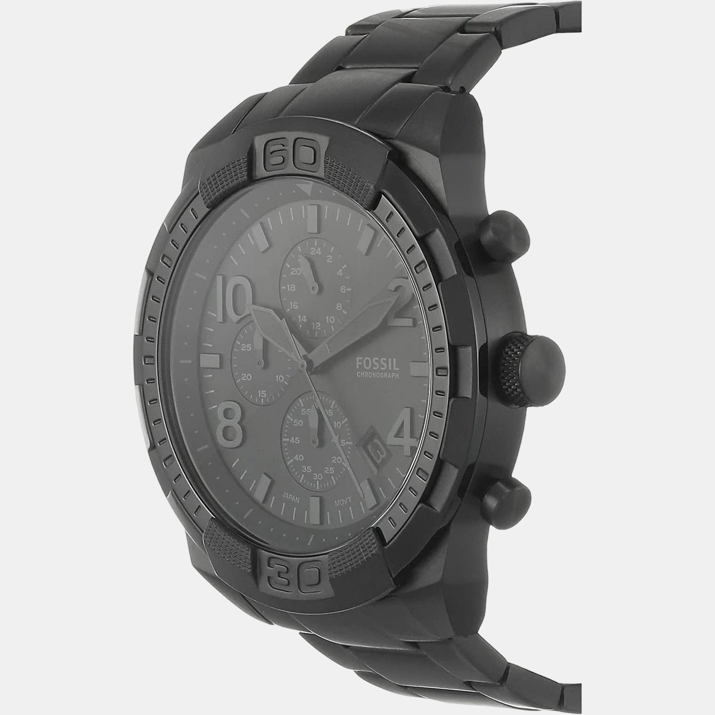 Bronson Men Quartz Black Dial Chronograph Stainless Steel Watch FS5712