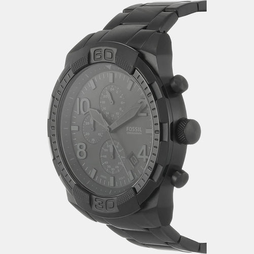 Bronson Men Quartz Black Dial Chronograph Stainless Steel Watch FS5712I