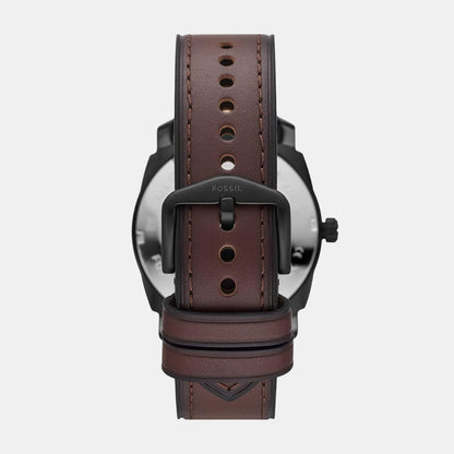 Machine Men Quartz Black Dial Analog Leather Watch FS5901