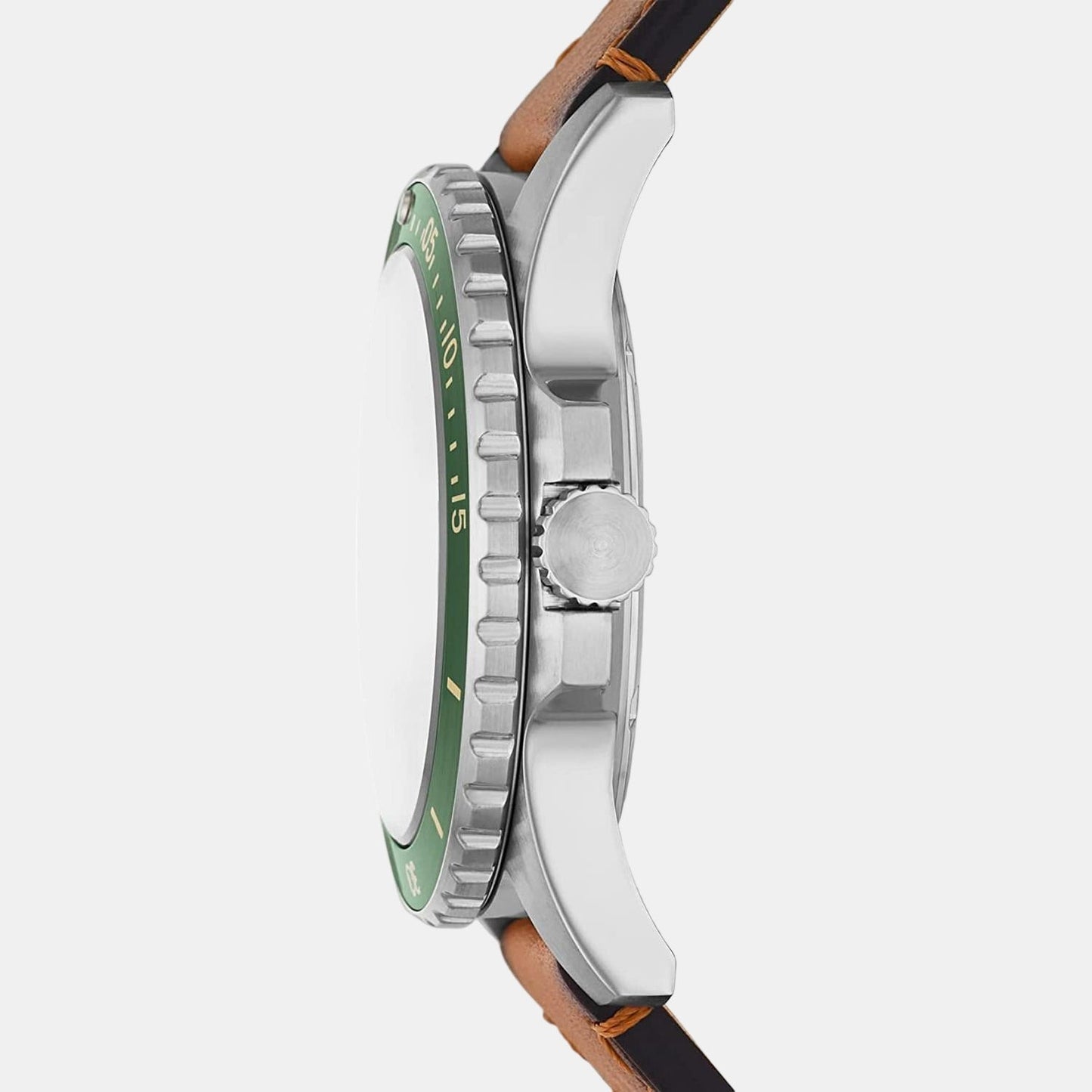 Fossil Blue Dive Men Quartz Green Dial Analog Leather Watch FS5946