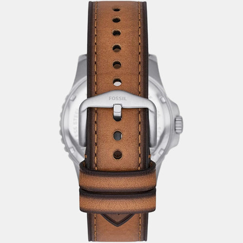 Fossil Blue Dive Men Quartz Green Dial Analog Leather Watch FS5946