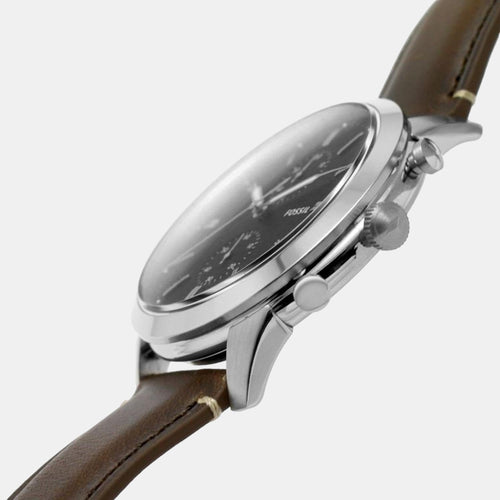 Townsman Men Quartz Black Dial Analog Leather Watch FS5967SET
