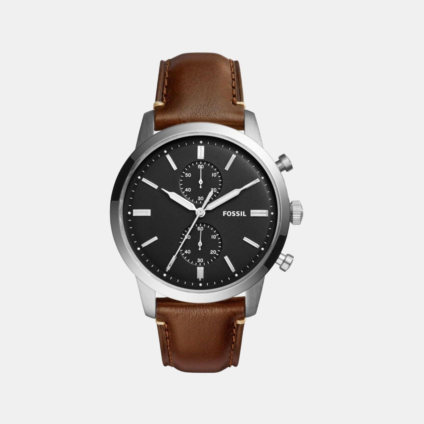 Townsman Men Quartz Black Dial Analog Leather Watch FS5967SET
