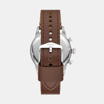 Sport Tourer Men Quartz Cream Dial Chronograph Leather Watch FS6042