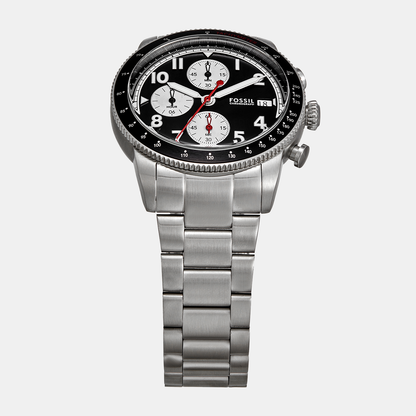 Sport Tourer Men Quartz Black Dial Chronograph Stainless Steel Watch FS6045