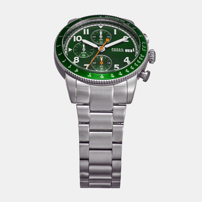 Sport Tourer Men Quartz Green Dial Chronograph Stainless Steel Watch FS6048