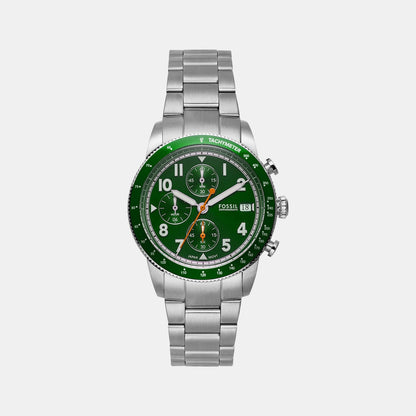 Sport Tourer Men Quartz Green Dial Chronograph Stainless Steel Watch FS6048