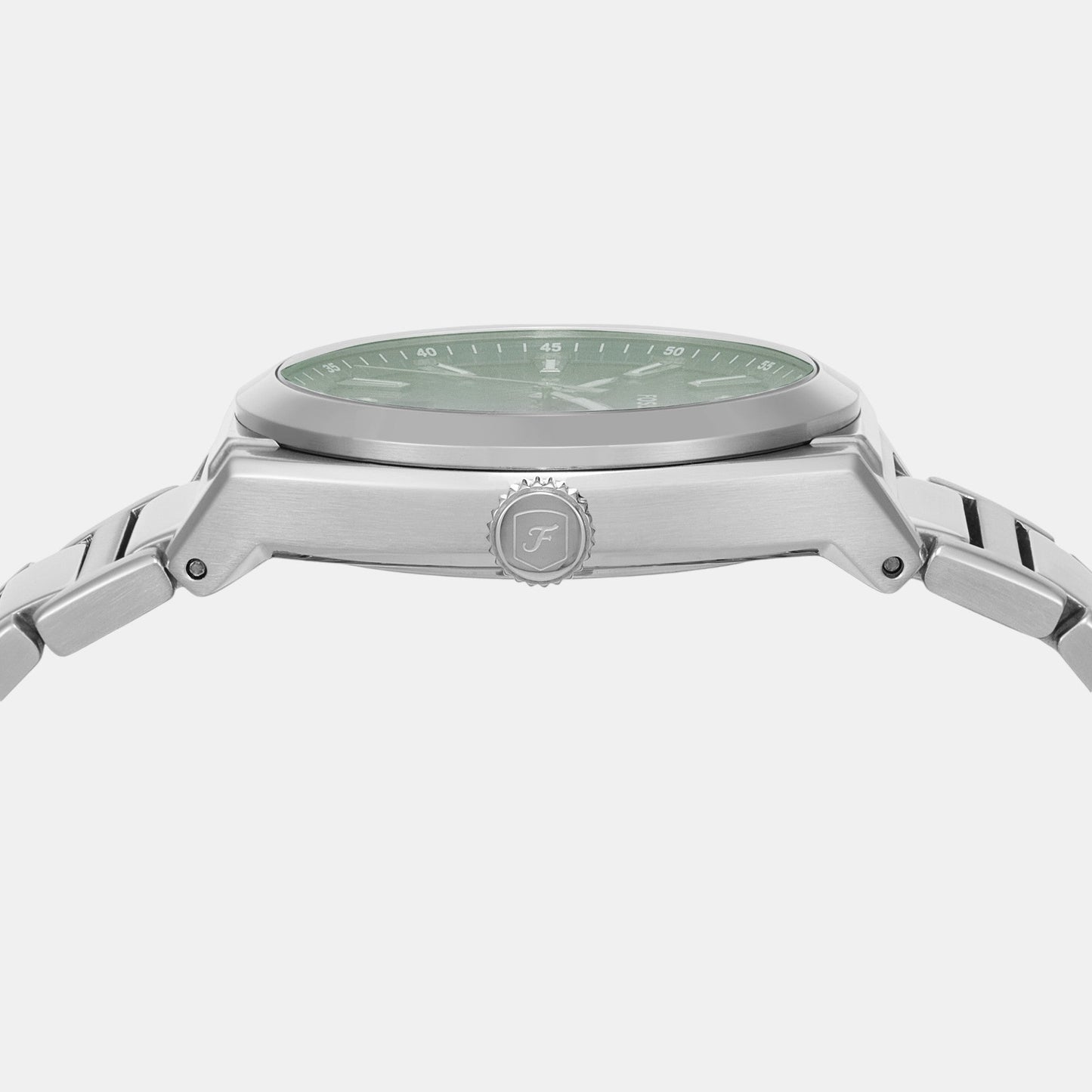 Everett Men Quartz Green Dial Analog Stainless Steel Watch FS6056
