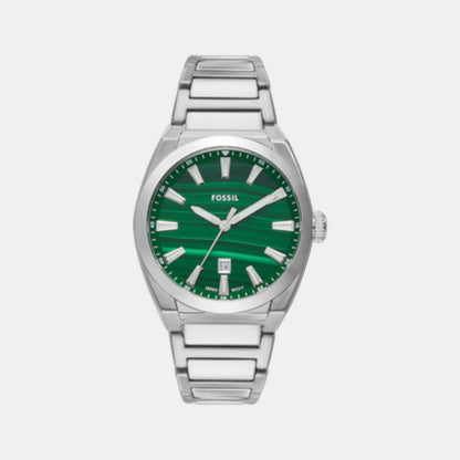 Everett Men Quartz Green Dial Analog Stainless Steel Watch FS6056