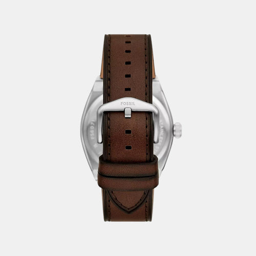 Everett Men Quartz Cream Dial Analog Leather Watch FS6071