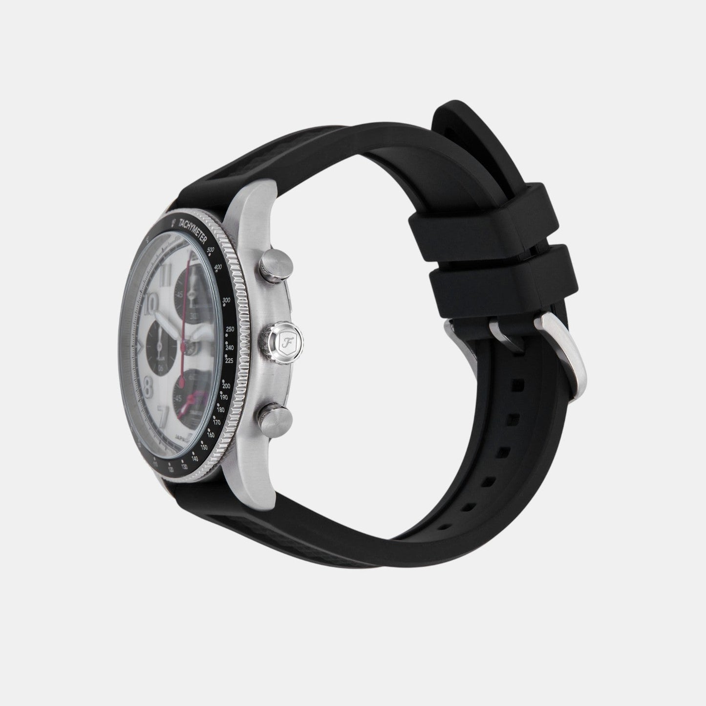 Sport Tourer Men Quartz White Dial Chronograph Silicone Watch FS6087