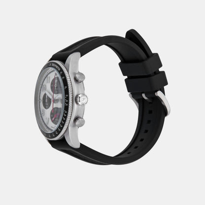 Sport Tourer Men Quartz White Dial Chronograph Silicone Watch FS6087