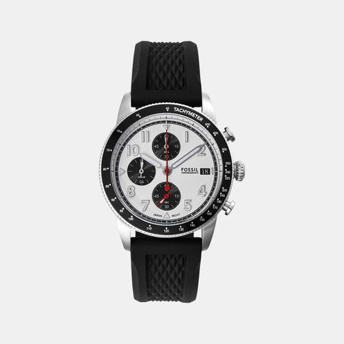 Sport Tourer Men Quartz White Dial Chronograph Silicone Watch FS6087