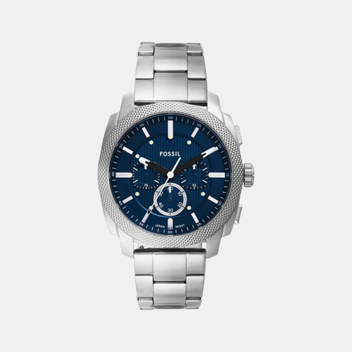 Machine Men Quartz Blue Dial Chronograph Stainless Steel Watch FS6096