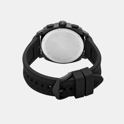Machine Men Quartz Black Dial Chronograph Silicone Watch FS6099