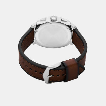 Machine Men Quartz Green Dial Chronograph Leather Watch FS6100