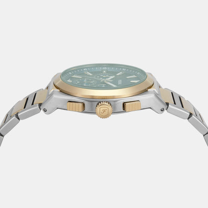 Everett Men Quartz Green Dial Chronograph Stainless Steel Watch FS6106