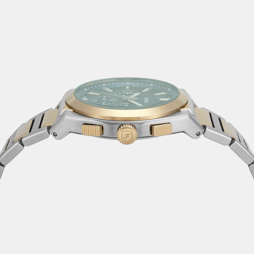 Everett Men Quartz Green Dial Chronograph Stainless Steel Watch FS6106