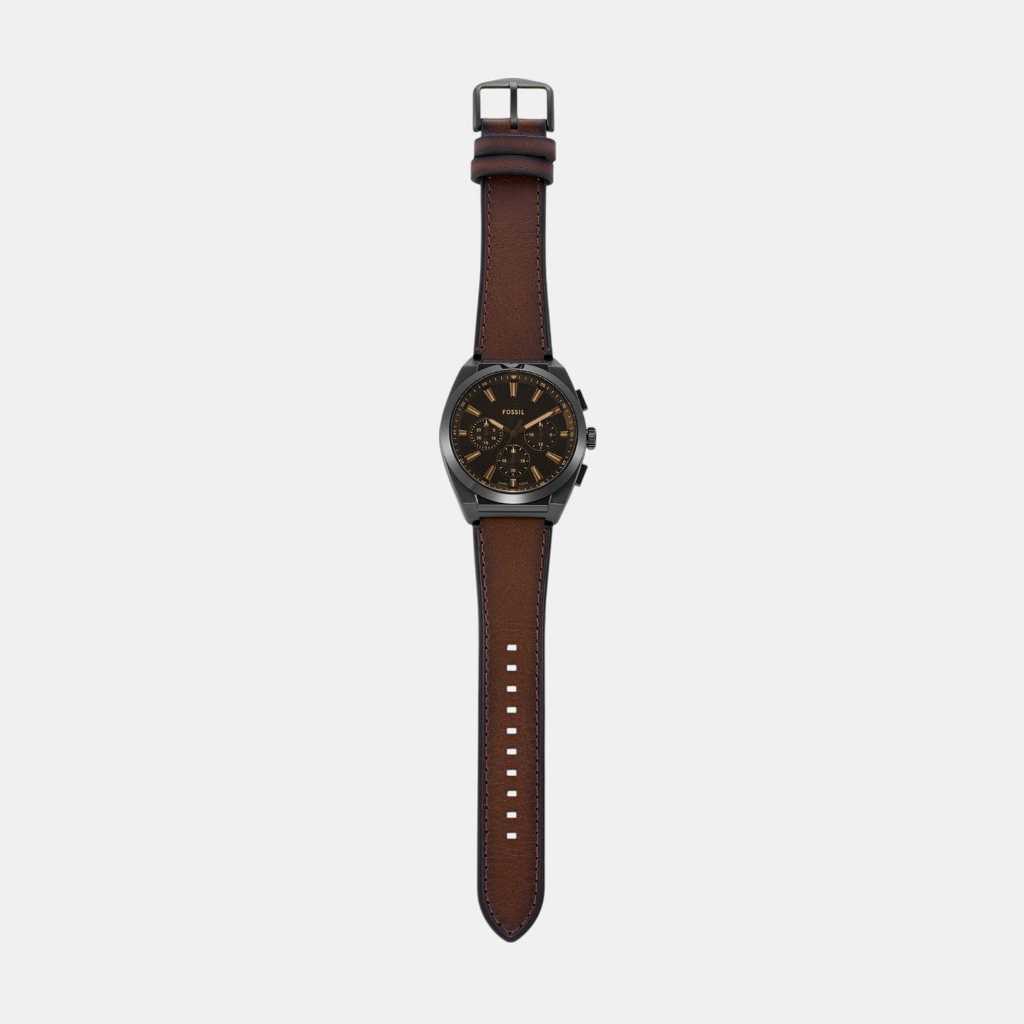 Everett Men Quartz Brown Dial Chronograph Leather Watch FS6108