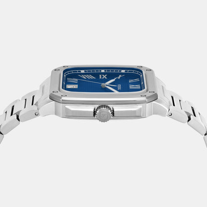 Men Quartz Blue Dial Analog Stainless Steel Watch FS6121