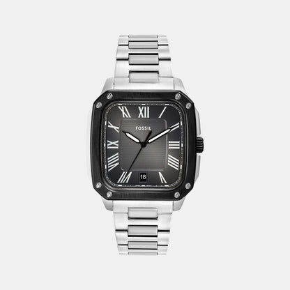 Men Quartz Grey Dial Analog Stainless Steel Watch FS6122