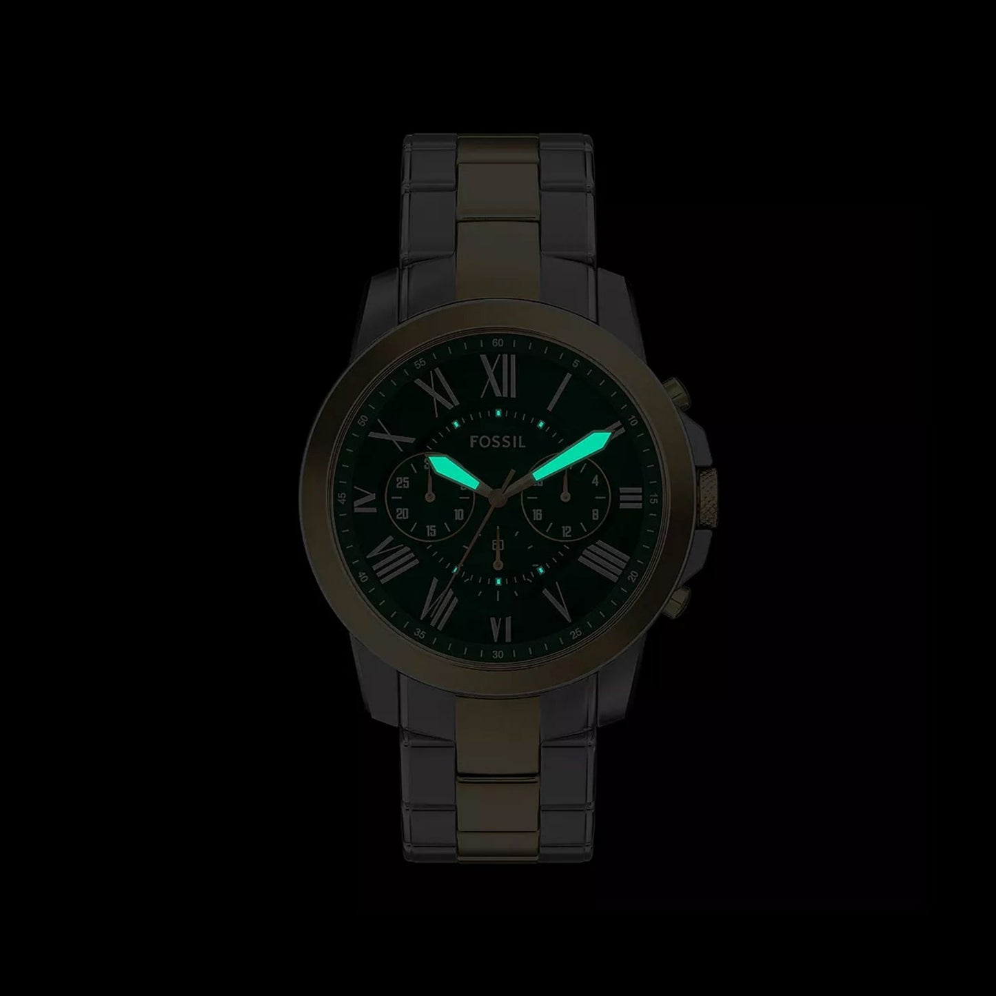 Grant Men Quartz Green Dial Chronograph Stainless Steel Watch FS6131