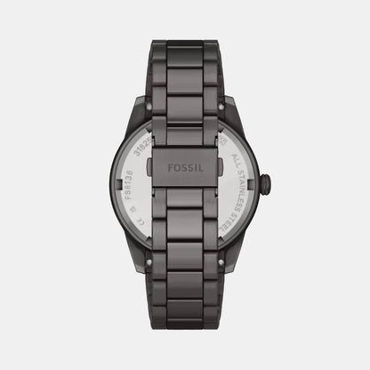 Pearson Men Quartz Black Dial Multi-Function Stainless Steel Watch FS6136